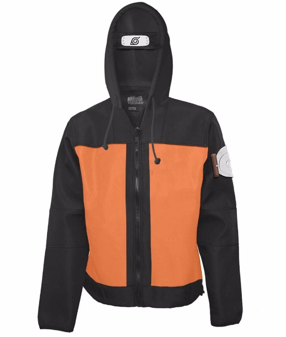 Naruto Shippuden Naruto Costume Adult Zip Up Hoodie M