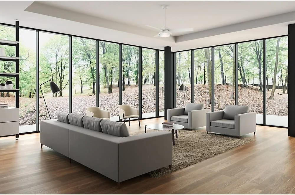 AUCHI Fan Company, 59157, 52 inch Sentinel Brushed Nickel Ceiling Fan with LED Light Kit and Handheld Remote