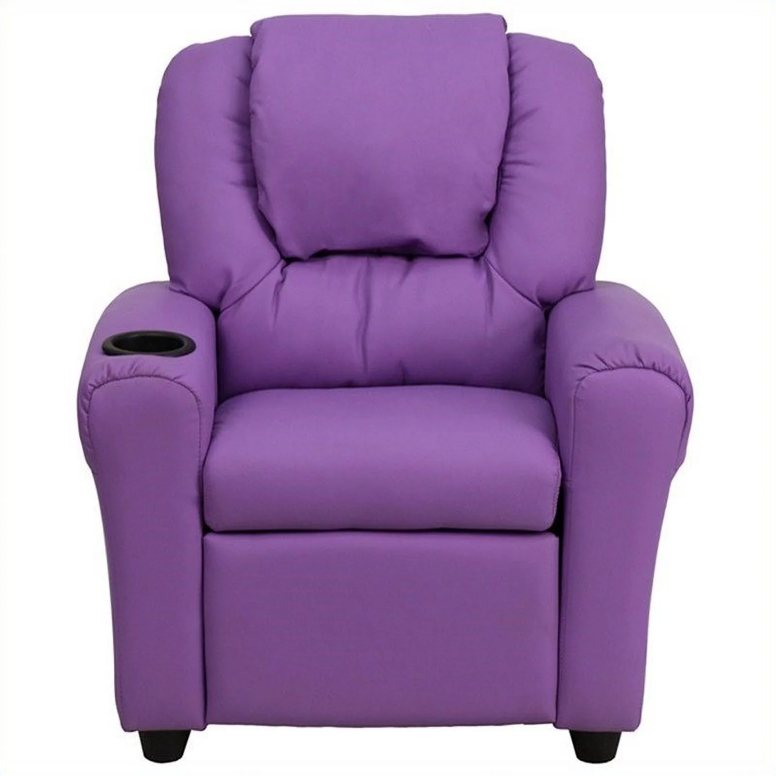 Bowery Hill Contemporary Vinyl Kids Recliner in Lavender Purple