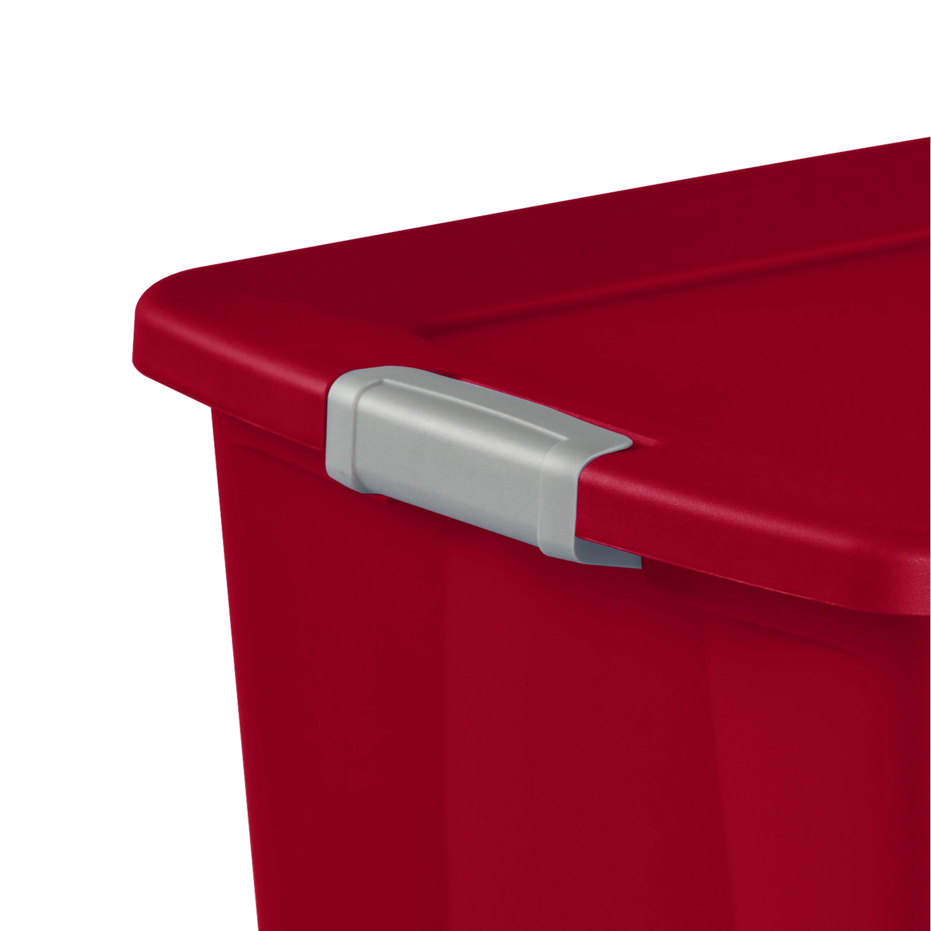 Sterilite Plastic 22 Gallon Latch Tote Infra Red Set of 6