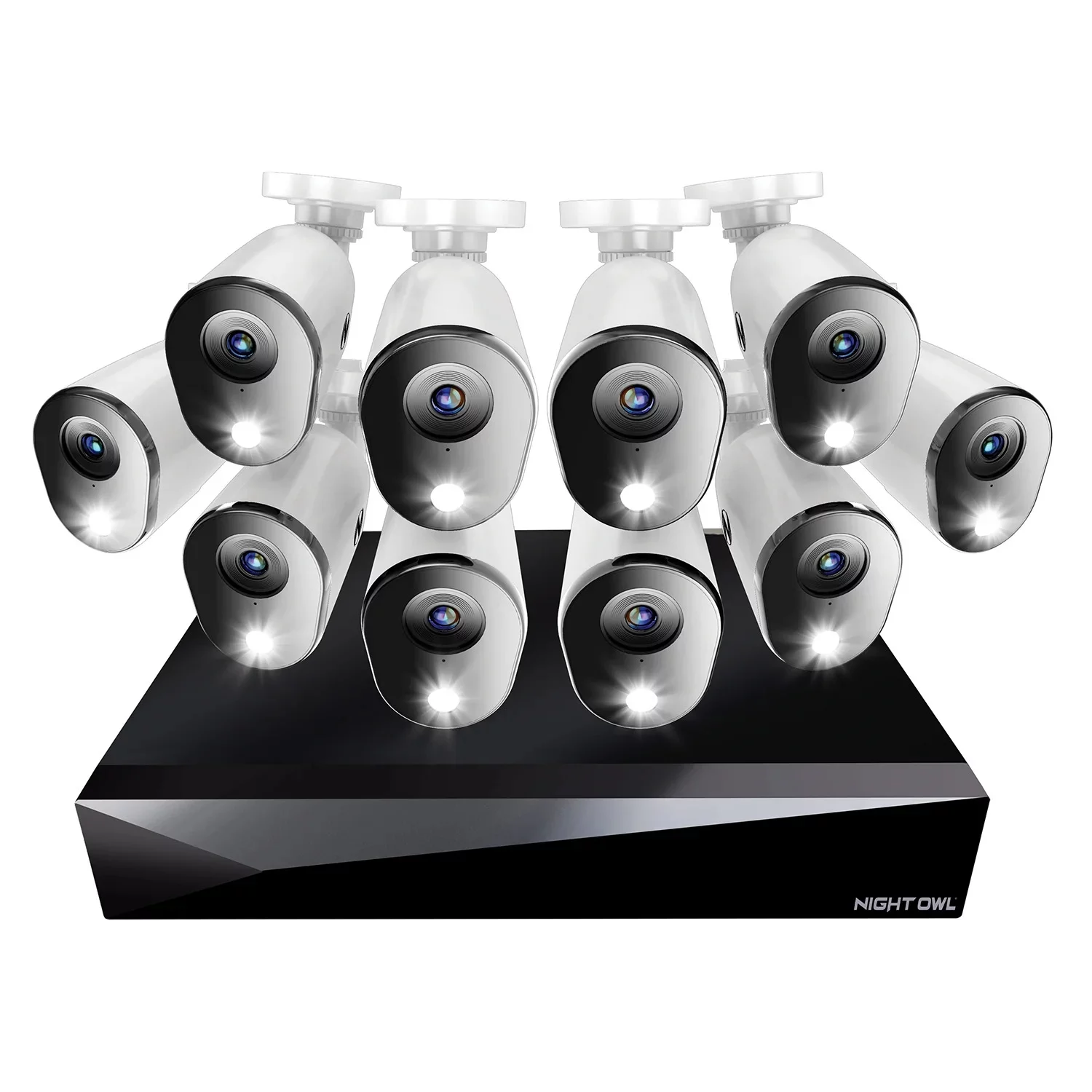 Night Owl 2-Way Audio 20 Channel DVR Security System with 1TB Hard Drive and 10 Wired 1080p Deterrence Cameras