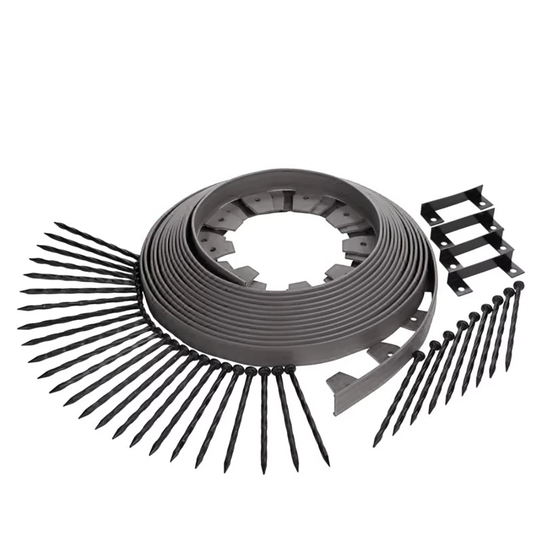 Easy-Flex 50' No-Dig Landscape Edging with Bonus Spikes