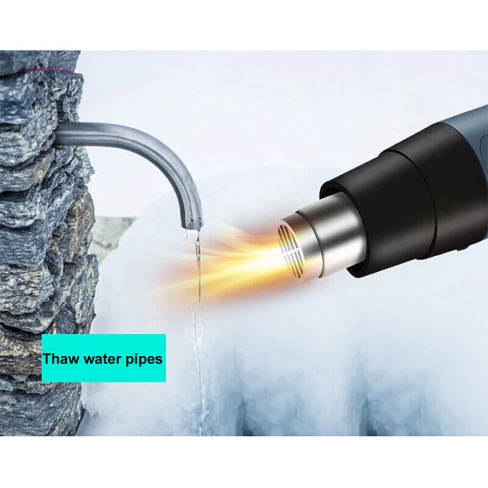 JLLOM 2000W Heat Gun Electric Hot Air Gun With Dual Temperature LCD Display 4 Nozzles