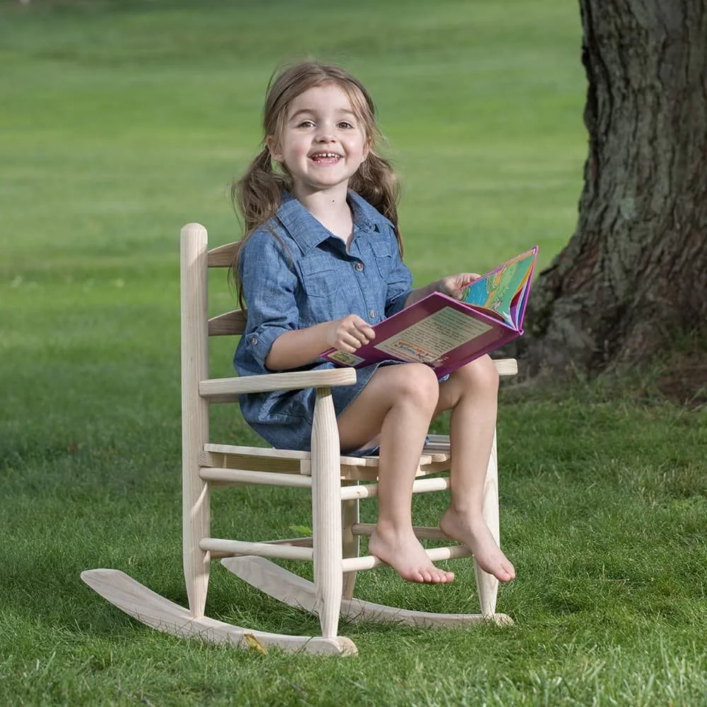 SQWDEC Lehman's  Eli & Mattie Amish Made Children's Size Wooden Rocking Chair