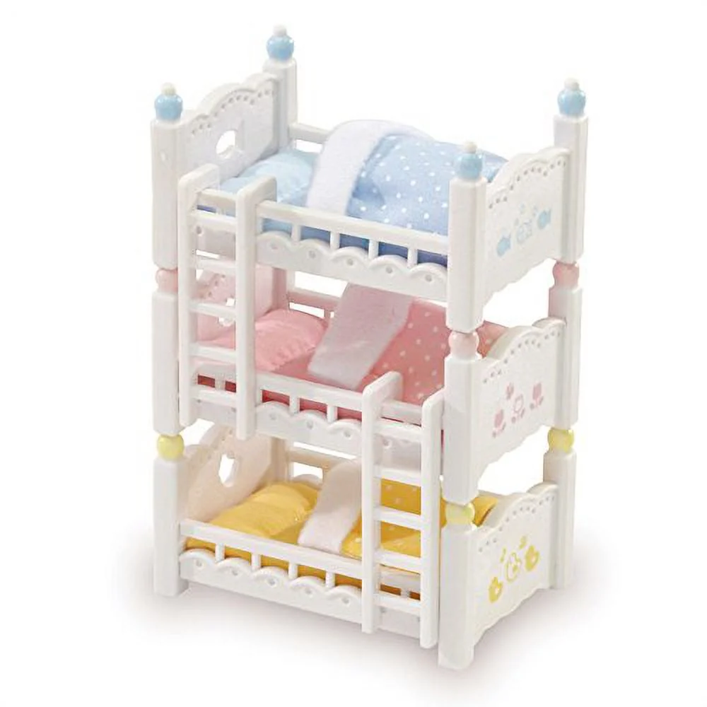 Calico Critters Triple Baby Bunk Beds Accessory Set