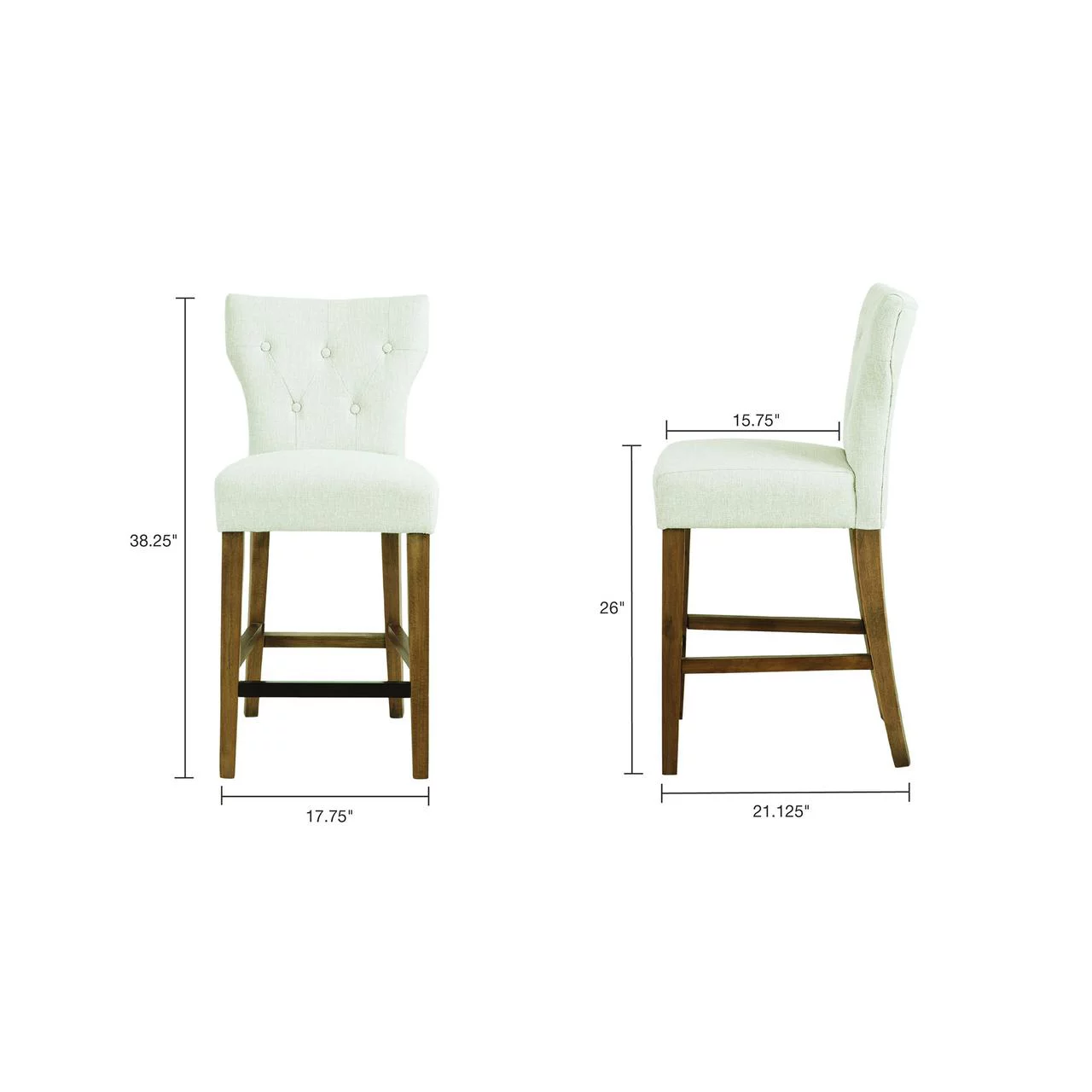 Avila Tufted Counter Stool - 20.5 - Elevate Your Kitchen