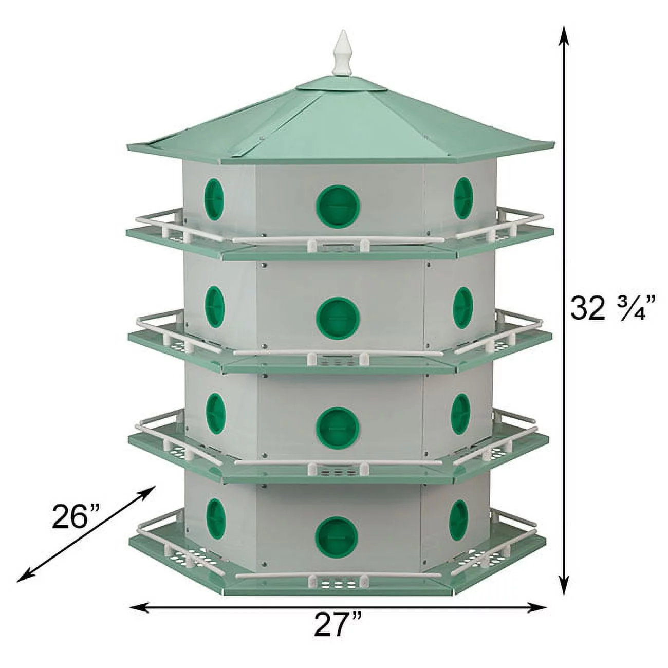 Heath Outdoor Products AH-24D Deluxe Aluminum Purple Martin House - 24 Room