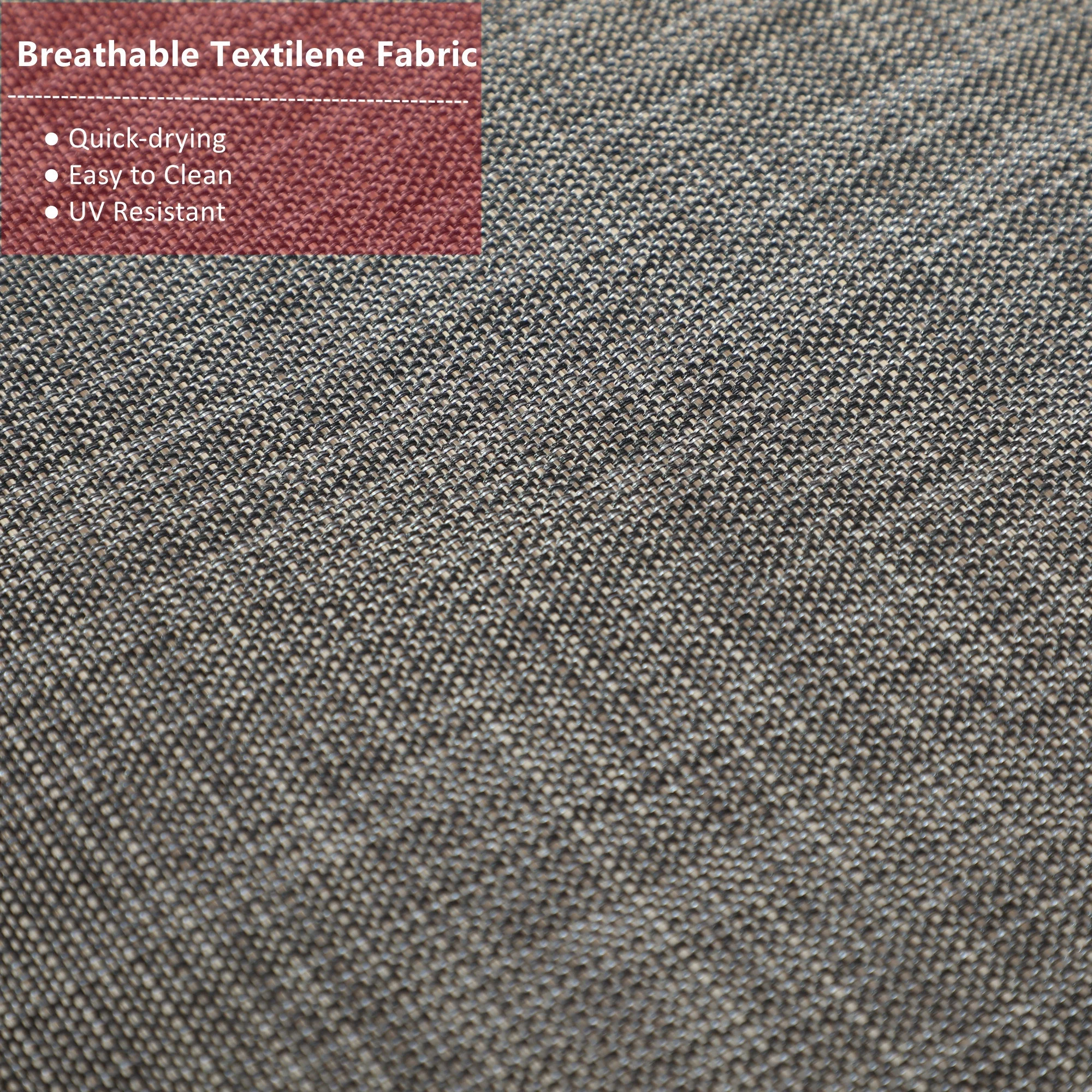 Sophia & William 6Pcs Patio Dining Swivel Chairs Set with Brown Steel Frame