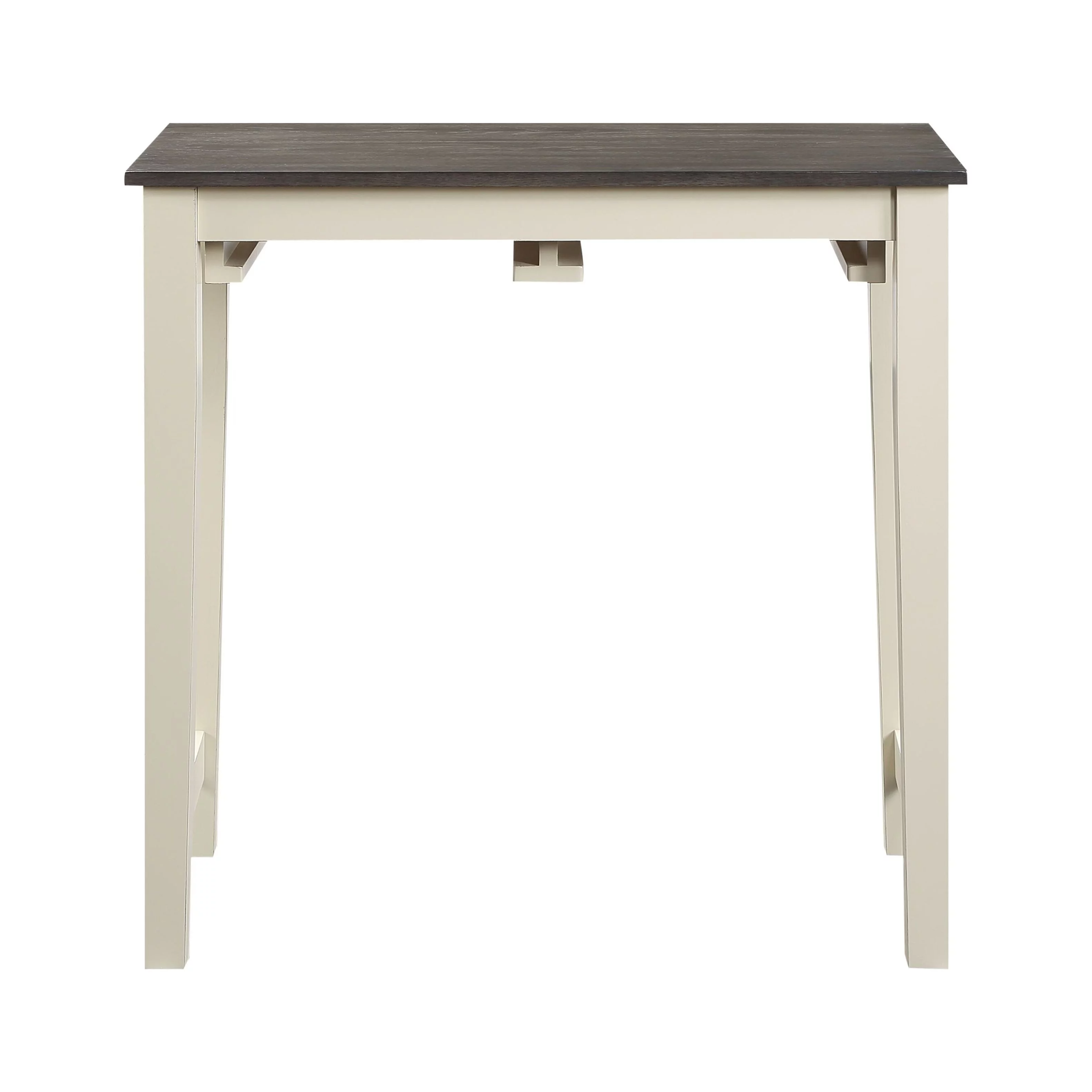 ACME Yobanna 3 Piece Counter Height Set in Gray Oak and Antique White Finish