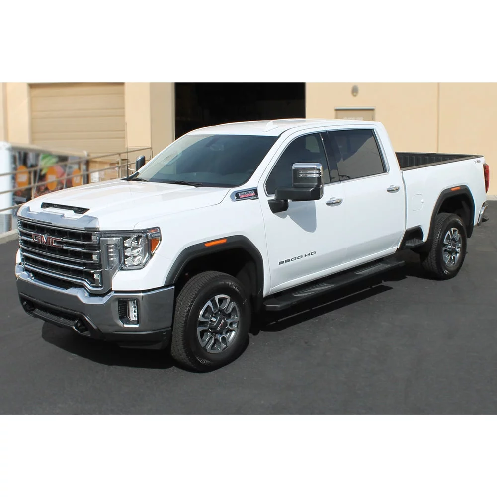 Raptor Series 2021-2023 Fits Ford Bronco 6in OEM Style Slide Track Running Boards Black Textured Aluminum 1703-0388BT