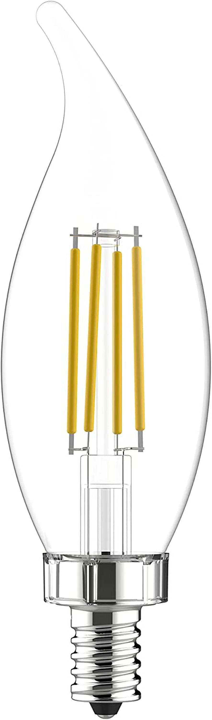 GE Refresh LED Light Bulbs, 60 Watt Eqv, Daylight, Decorative Clear Bulbs, Small Base (4 Pack)