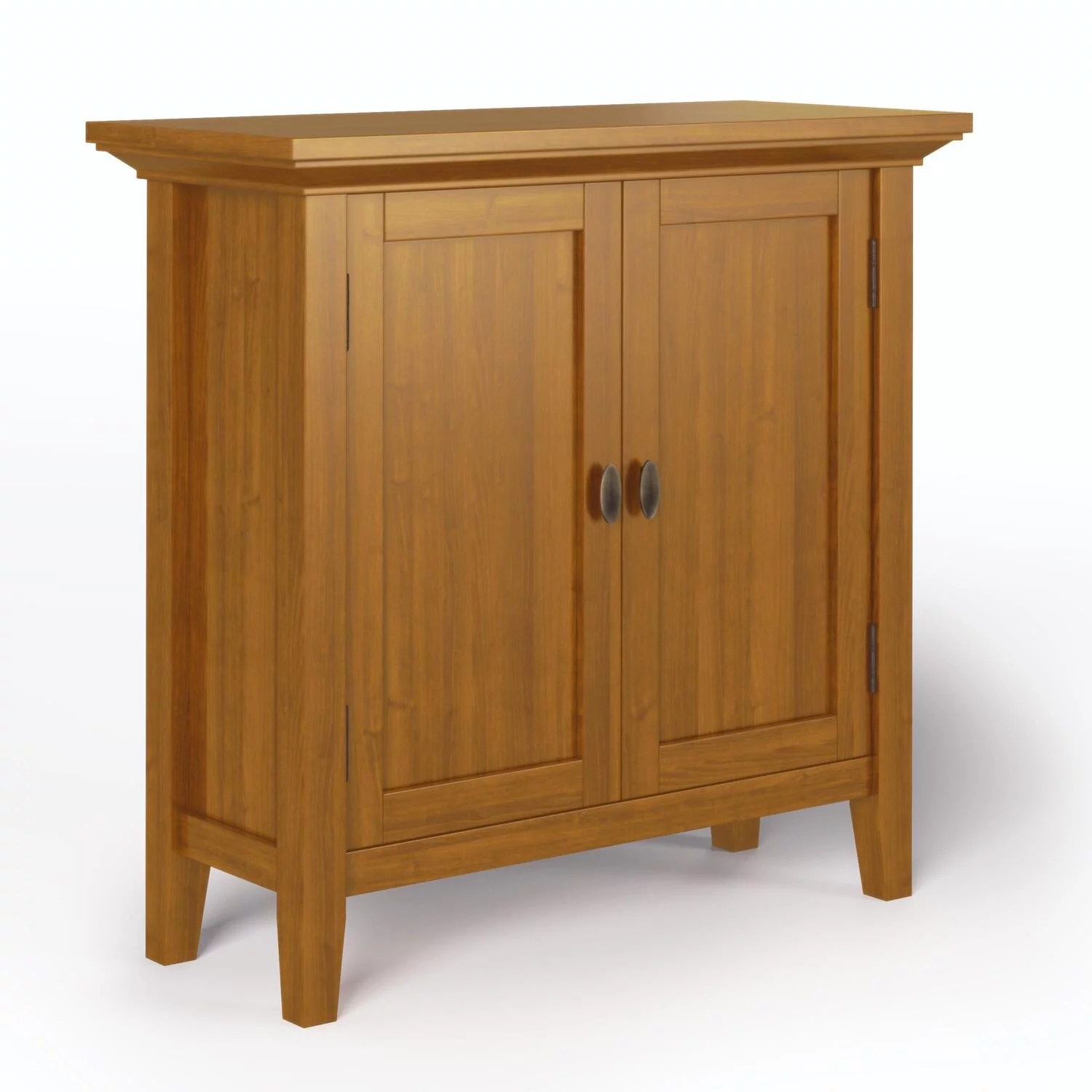 Simpli Home Redmond Low Storage Cabinet-Color:Light Golden Brown