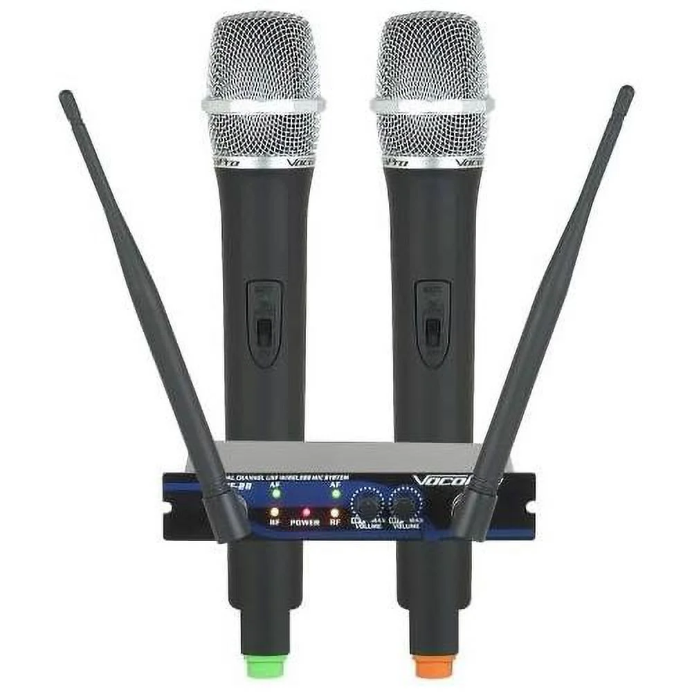 Dual Chael UHF Wireless Mic System, Frequecy Sets: M,
