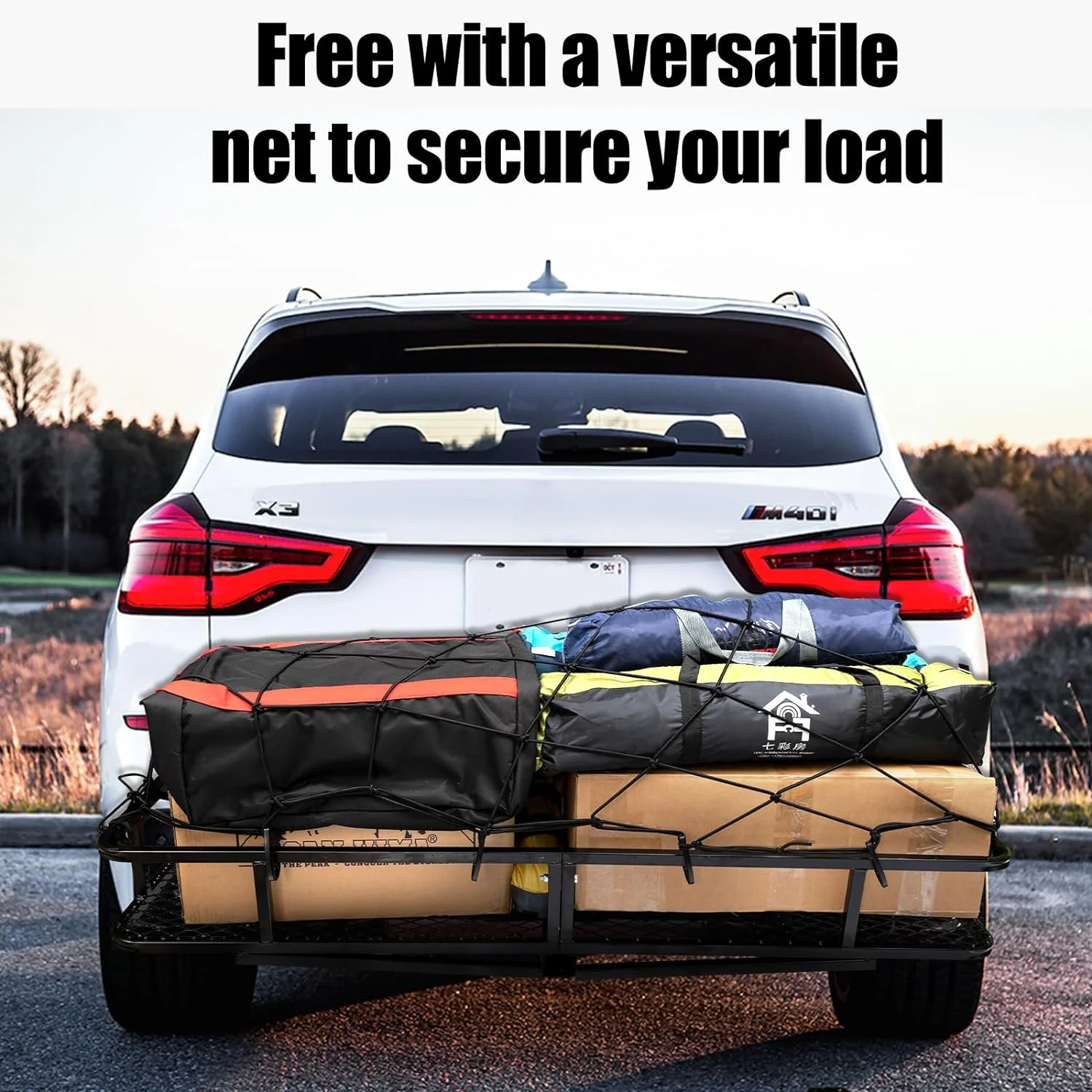 YANPO Folding Hitch Mount Cargo Carrier 60