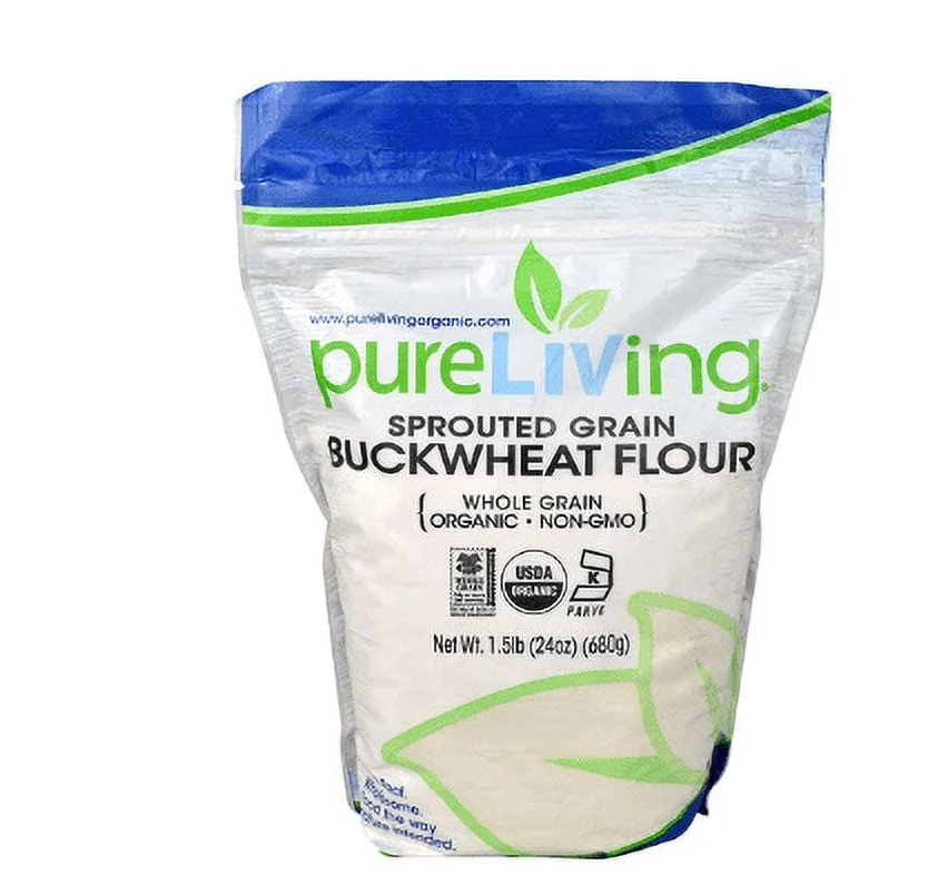 Pure Living Sprouted Grain Buckwheat Flour Organic - 1.5 lb Pack of 3