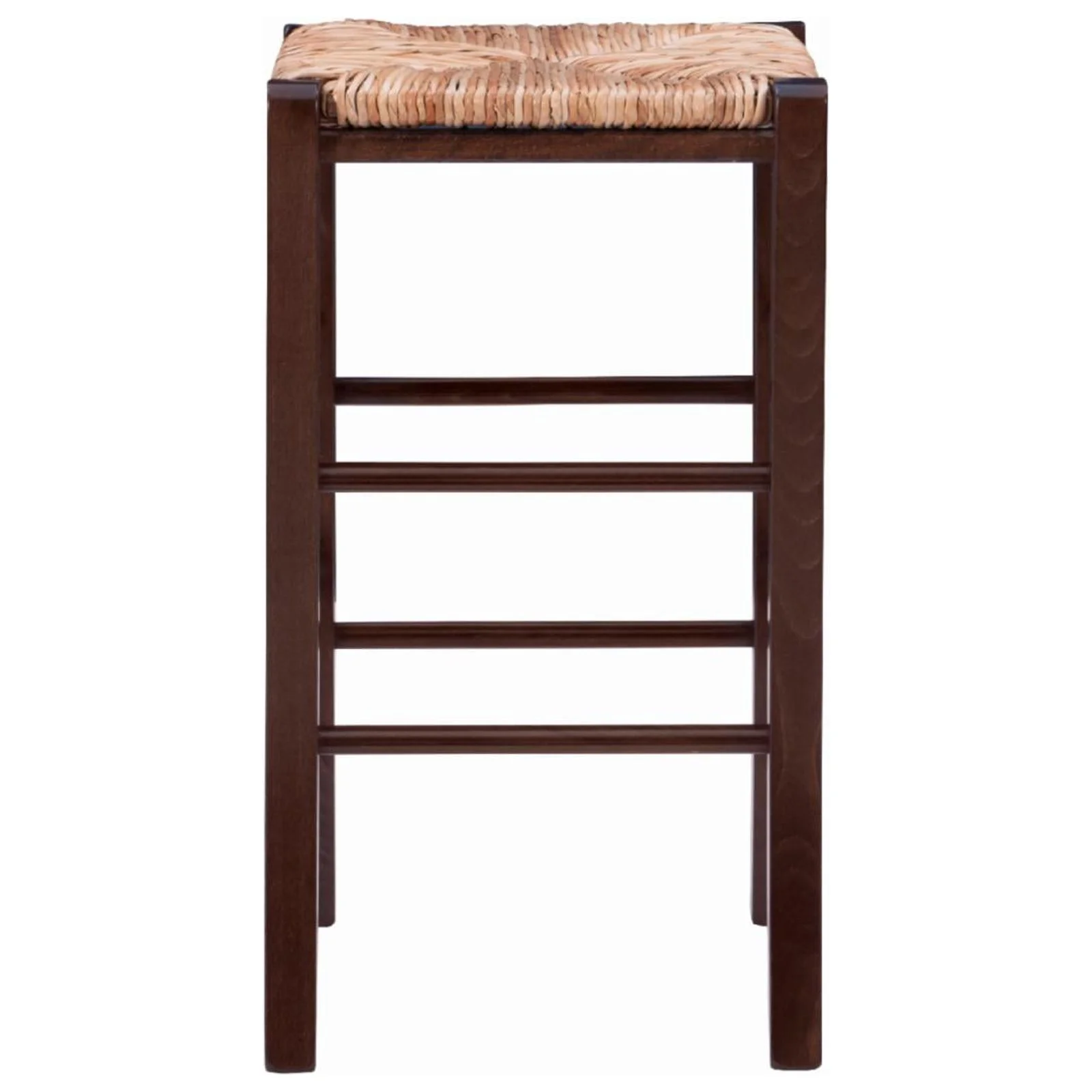 Linon Gianna 24 in. Backless Counter Stool - Walnut - Set of 2