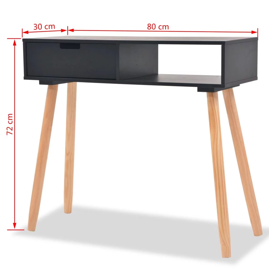 Carevas Console Table Solid Pinewood 31.5