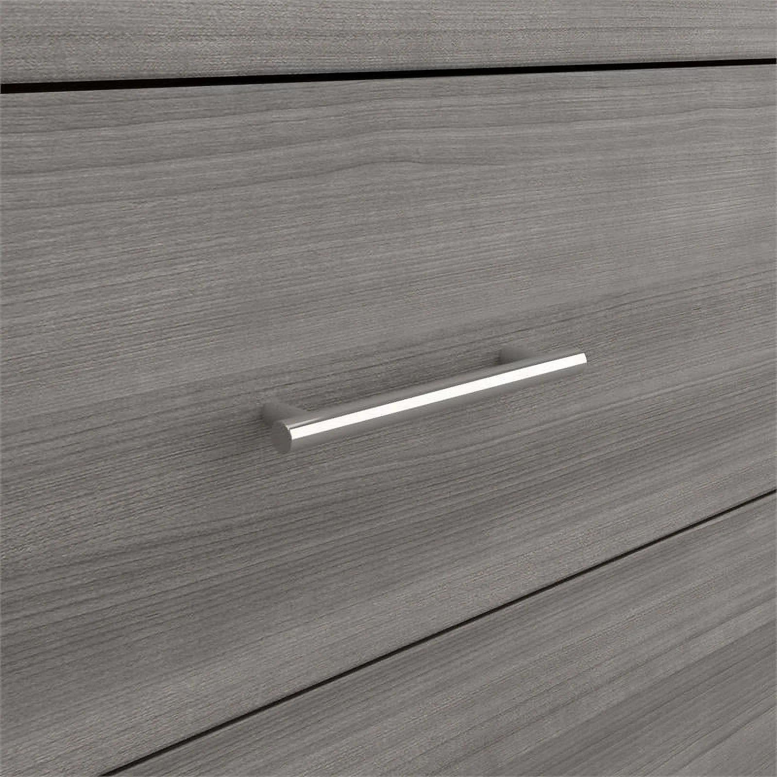 Pemberly Row Nightst& with Drawer & Shelves in Platinum Gray - Engineered Wood