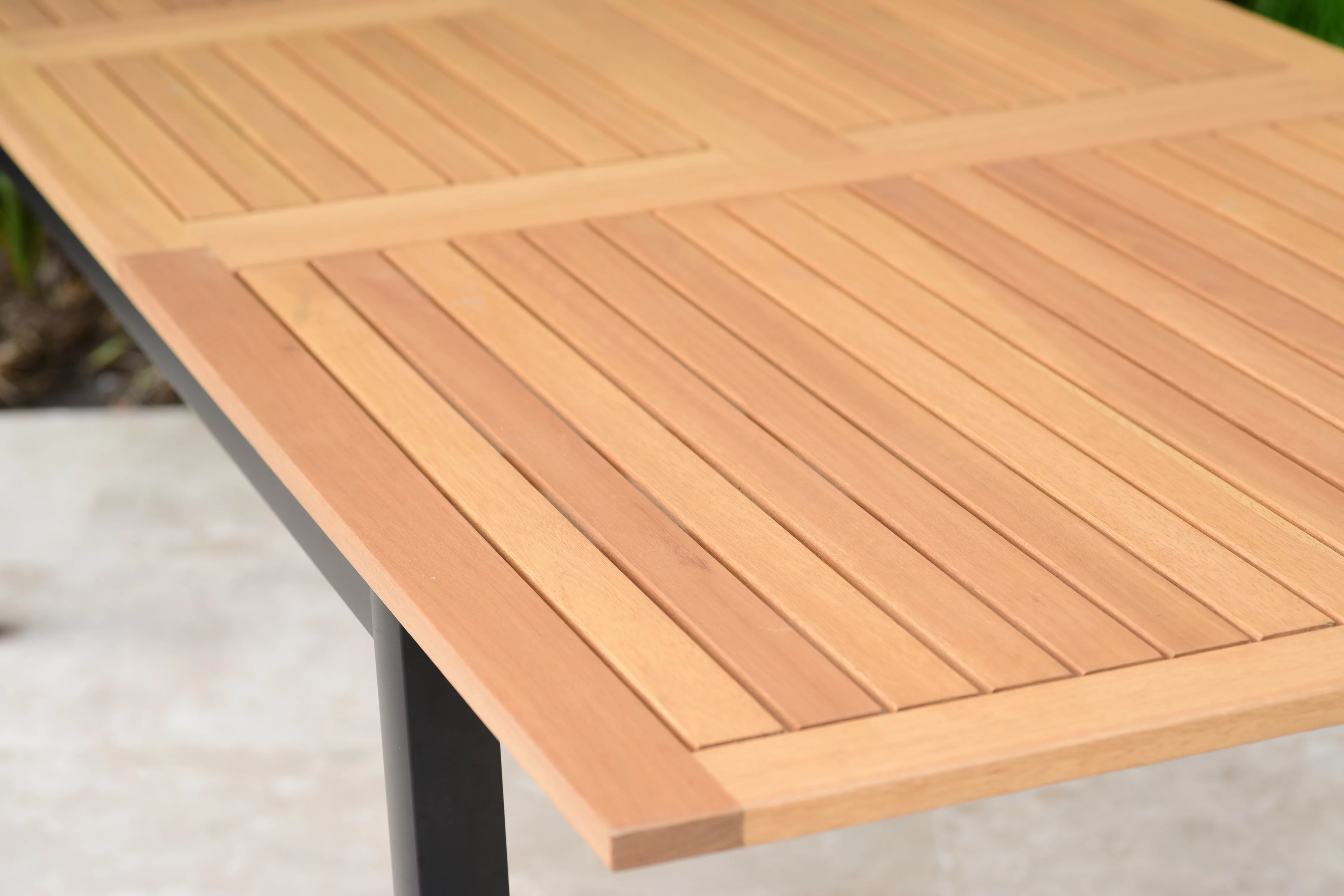 Amazonia Weingan Teak Finish 9 Pieces Extendable Patio Dining Set