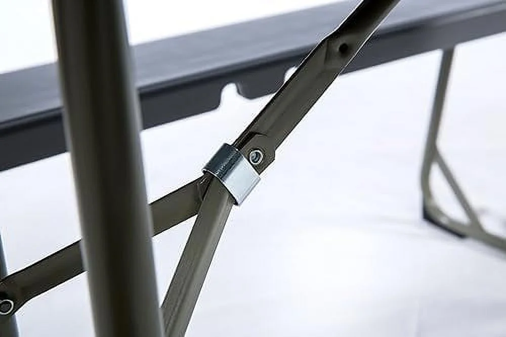 TJCGDTY Aryka Kid's Gray Easy Fold Waterproof  Stain and Impact Resistant Plastic Picnic Table with  and Gray Steel Tube Frame