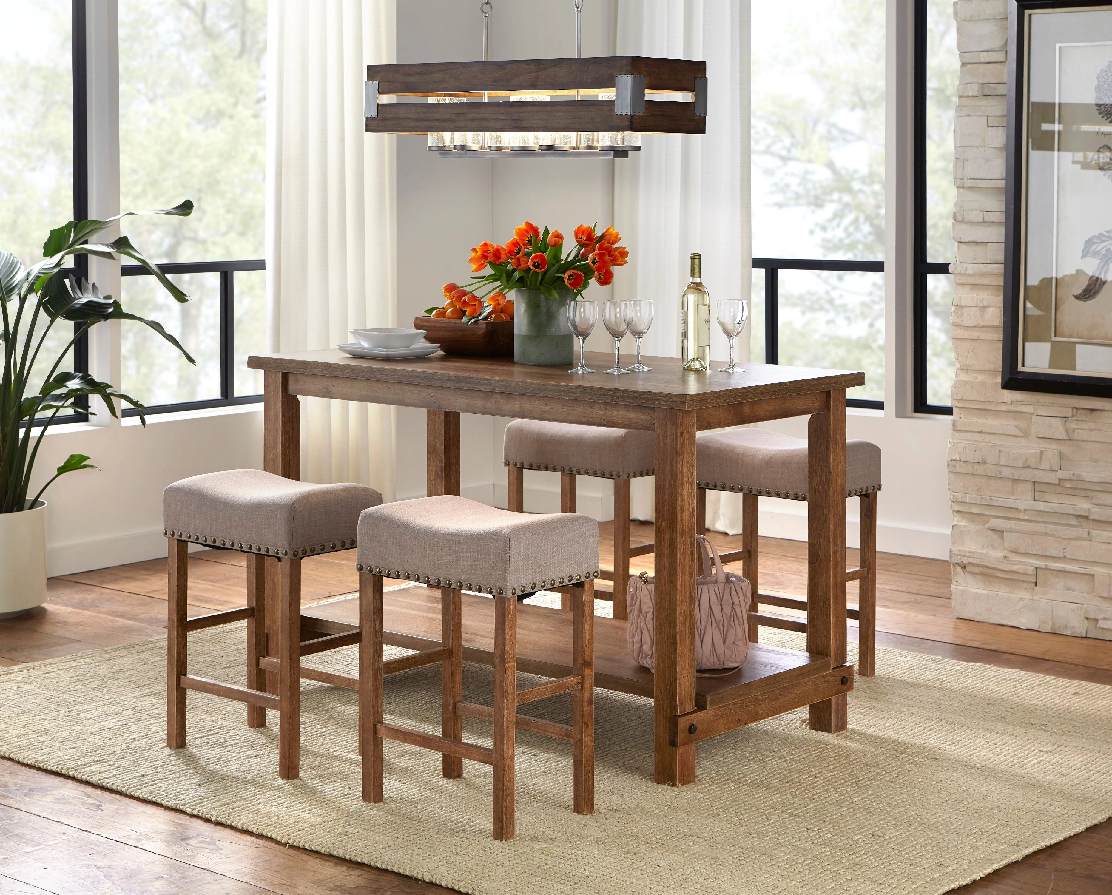 Hathaway 5PC Counter Height Dining Set