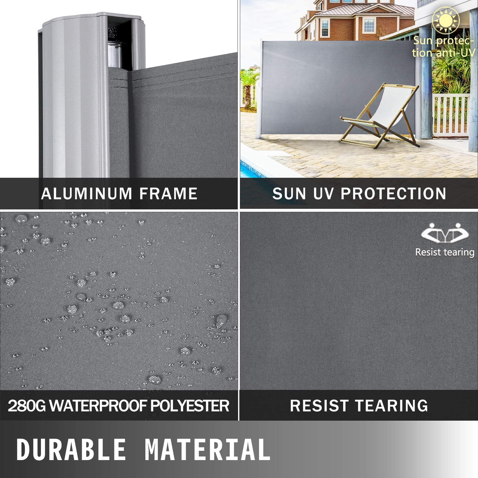 SKYSHALO Retractable Side Awning 118