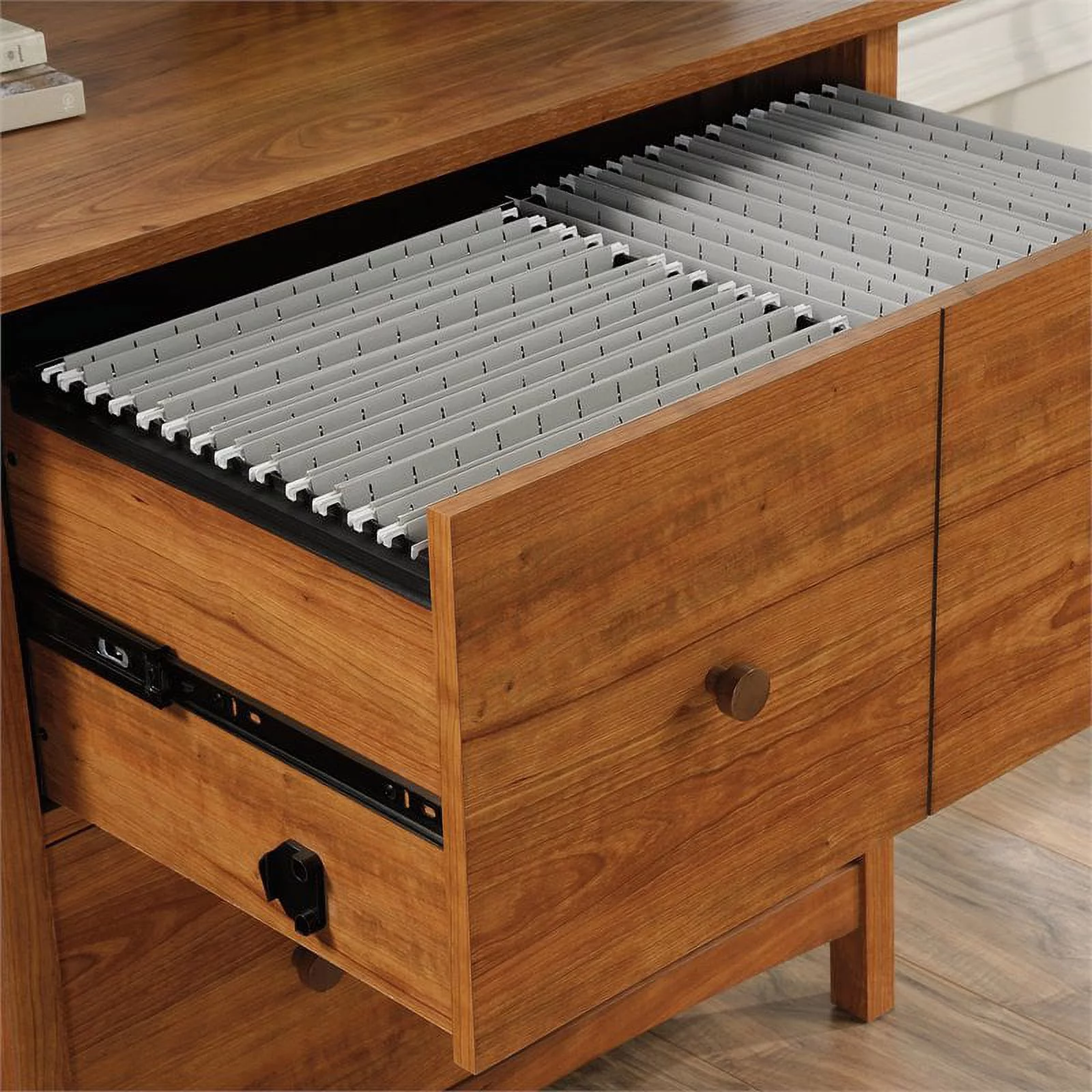 Sauder Union Plain Lateral File, Prairie Cherry Finish