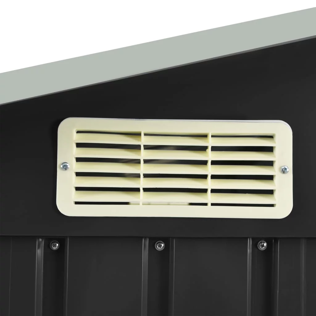 Charmma Garden Shed with Rack Anthracite 80.7