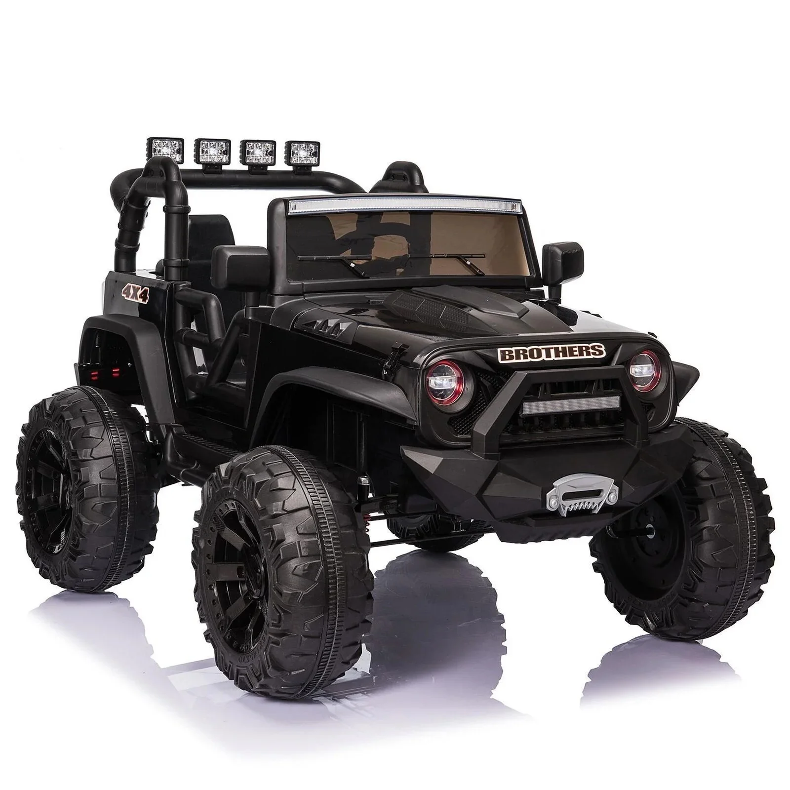 2-Seater Kids Ride on Truck with 3 Speeds, LED Light, Remote Control, and 24V 9AH Battery