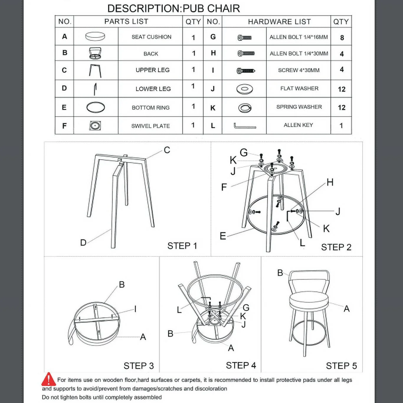 CoSoTower Red Faux Leather Upholstered Metal Base Chairs Set of 2Pc 360-Degree Swivel Bar Height Design Pub Chairs Casual Style