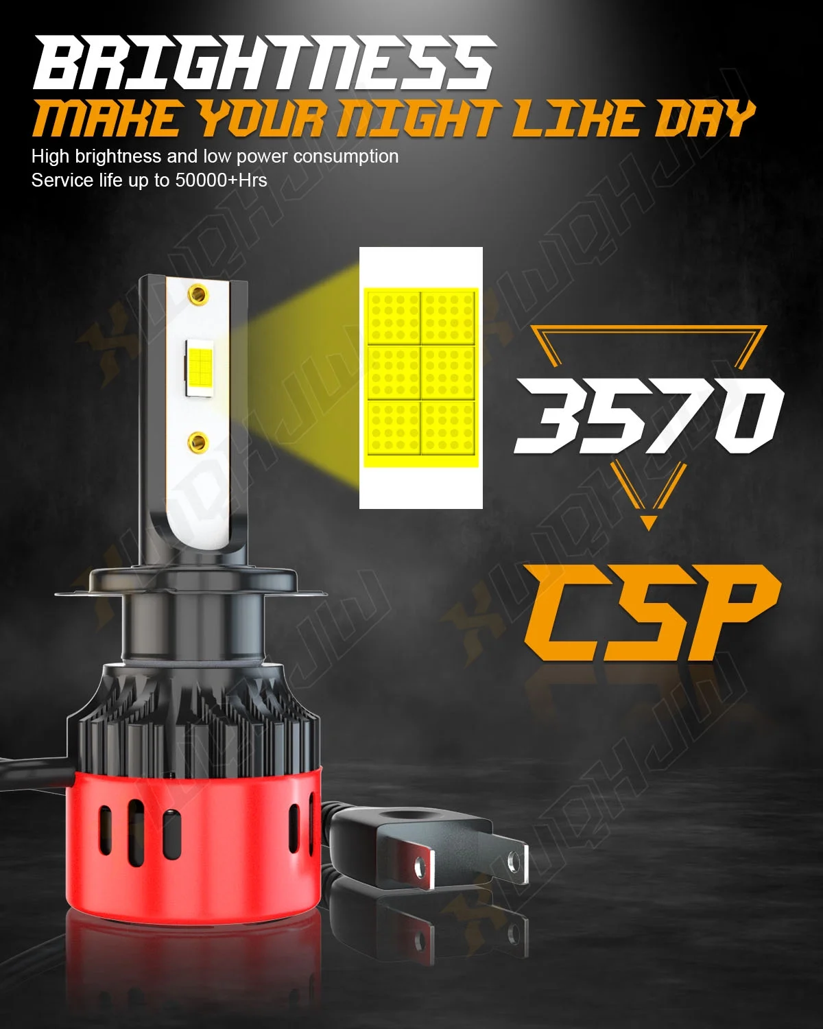 4x 9005 H7 LED Headlight Bulbs High&Low 6000K White For Kia Optima Forte 2017 2018