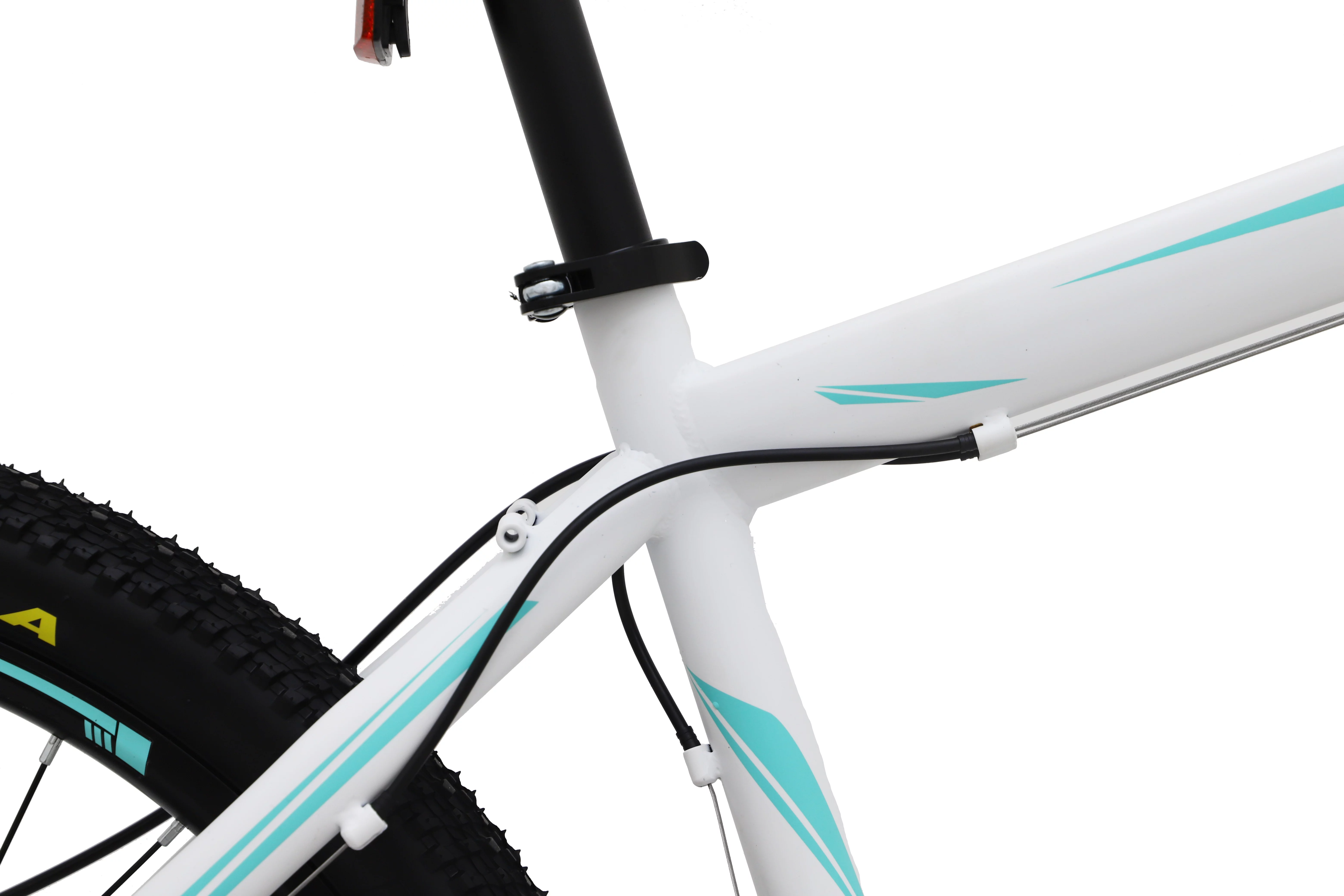 SOCOOL Youth/Adult Mountain Bike, Aluminum and Steel Frame, 26-Inch Wheels, MTB Bicycle, Shimano 21 Speeds -White & Black & Blue, OL002BK