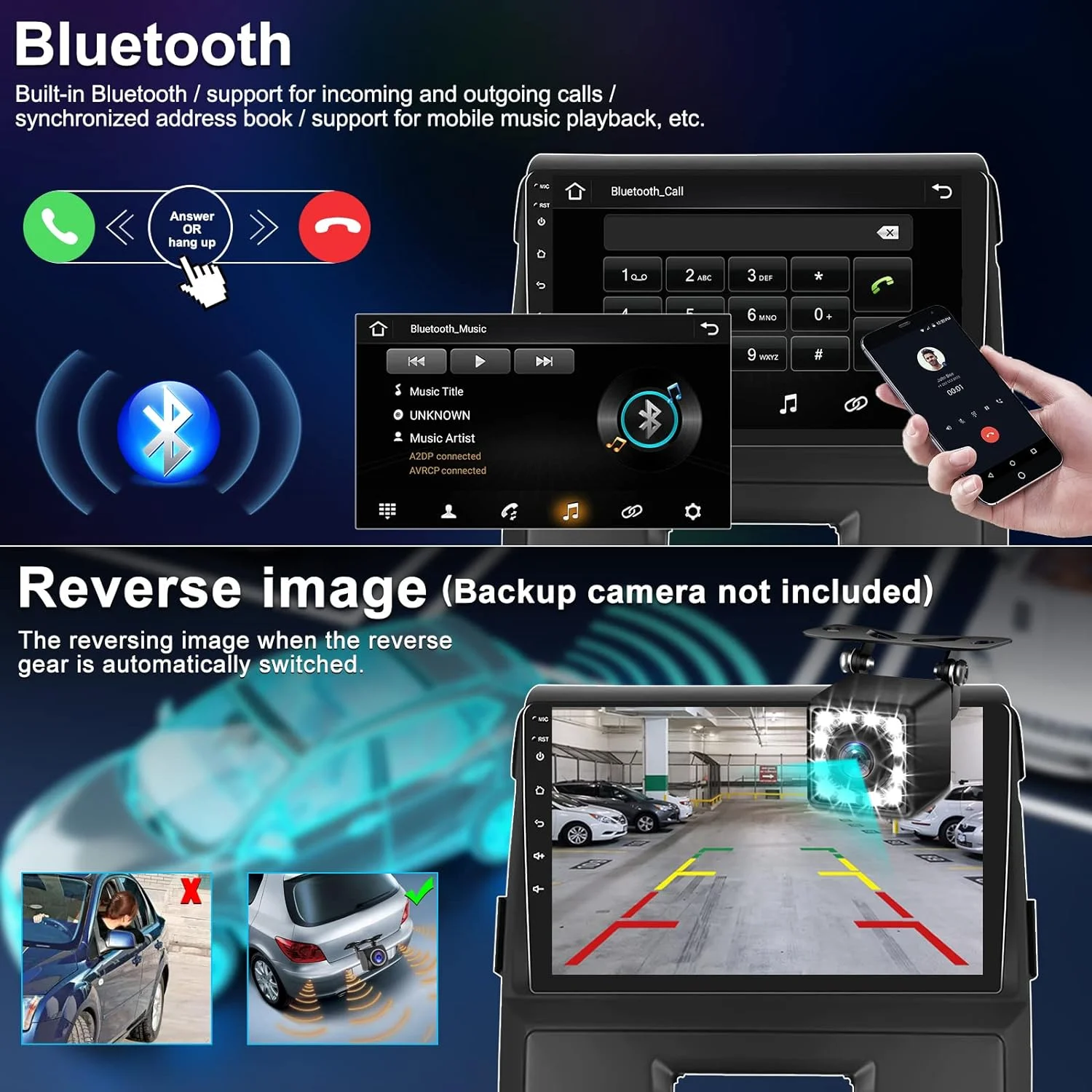 THONZER Car Stereo Radio for Ford F150 F-150 2009 2010 2011 2012, 9 inch Touchscreen Radio+ Camera
