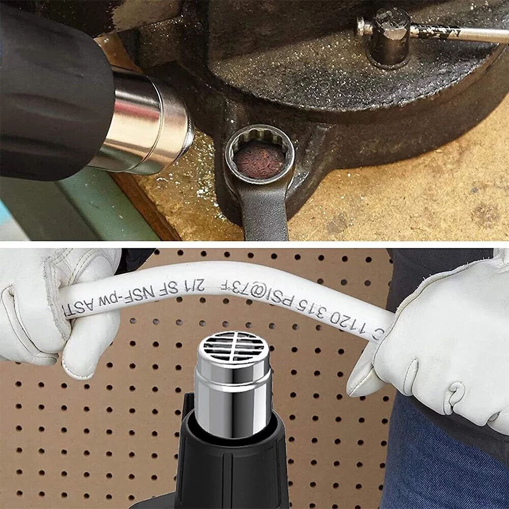 JLLOM 2000W Heat Gun Electric Hot Air Gun With Dual Temperature LCD Display 4 Nozzles