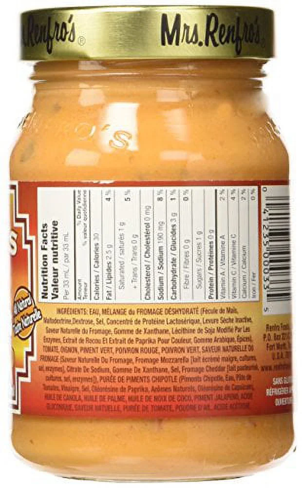 Mrs. Renfro's Nacho Cheese Sauce with Chipotle, 16 oz