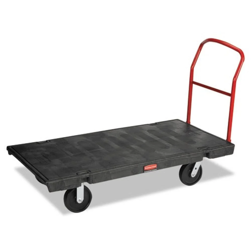 Rubbermaid Commercial FG447100BLA 30 in. x 60 in. x 7 in. 2000 lbs. Capacity Platform Truck - Black