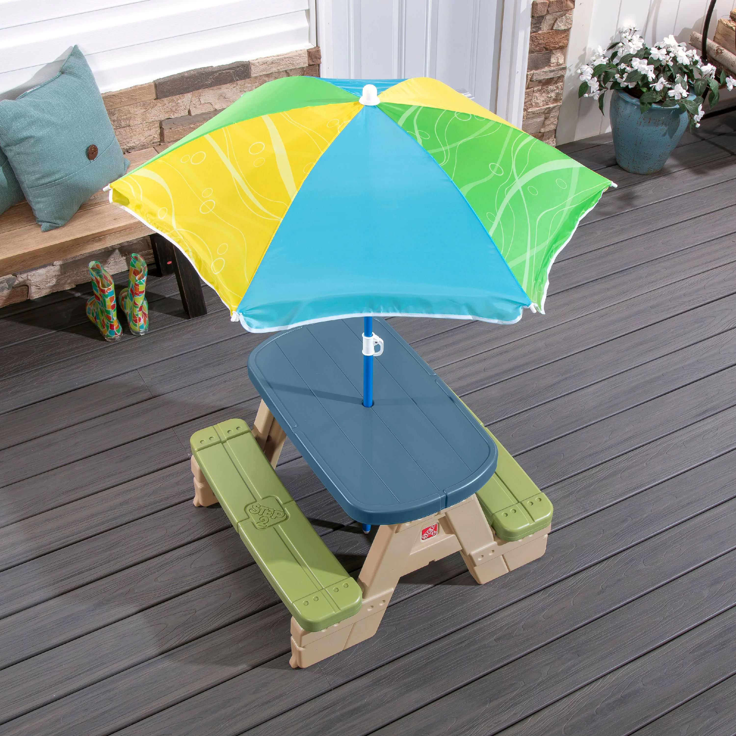 Step2 Sit & Play Kids Picnic Table with Umbrella