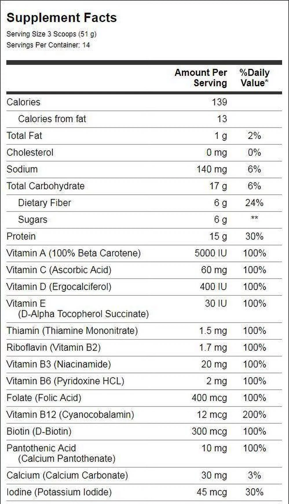 Green Foods True Vitality Plant Protein Shake with Dha - Chocolate 25.2 oz Pwdr