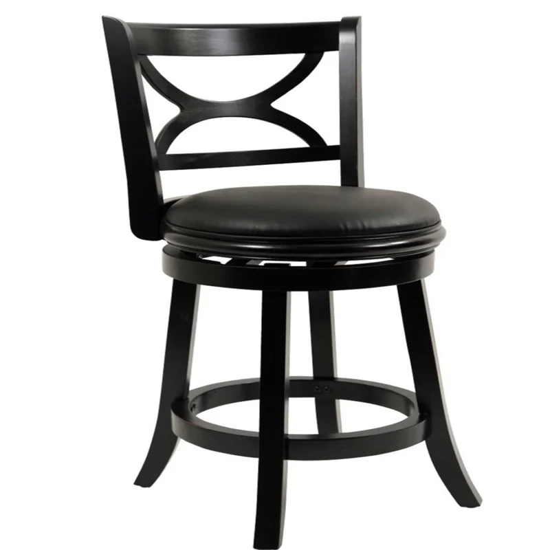 Boraam Florence Counter Height Swivel Counter Stool - Black Sandthru Finish