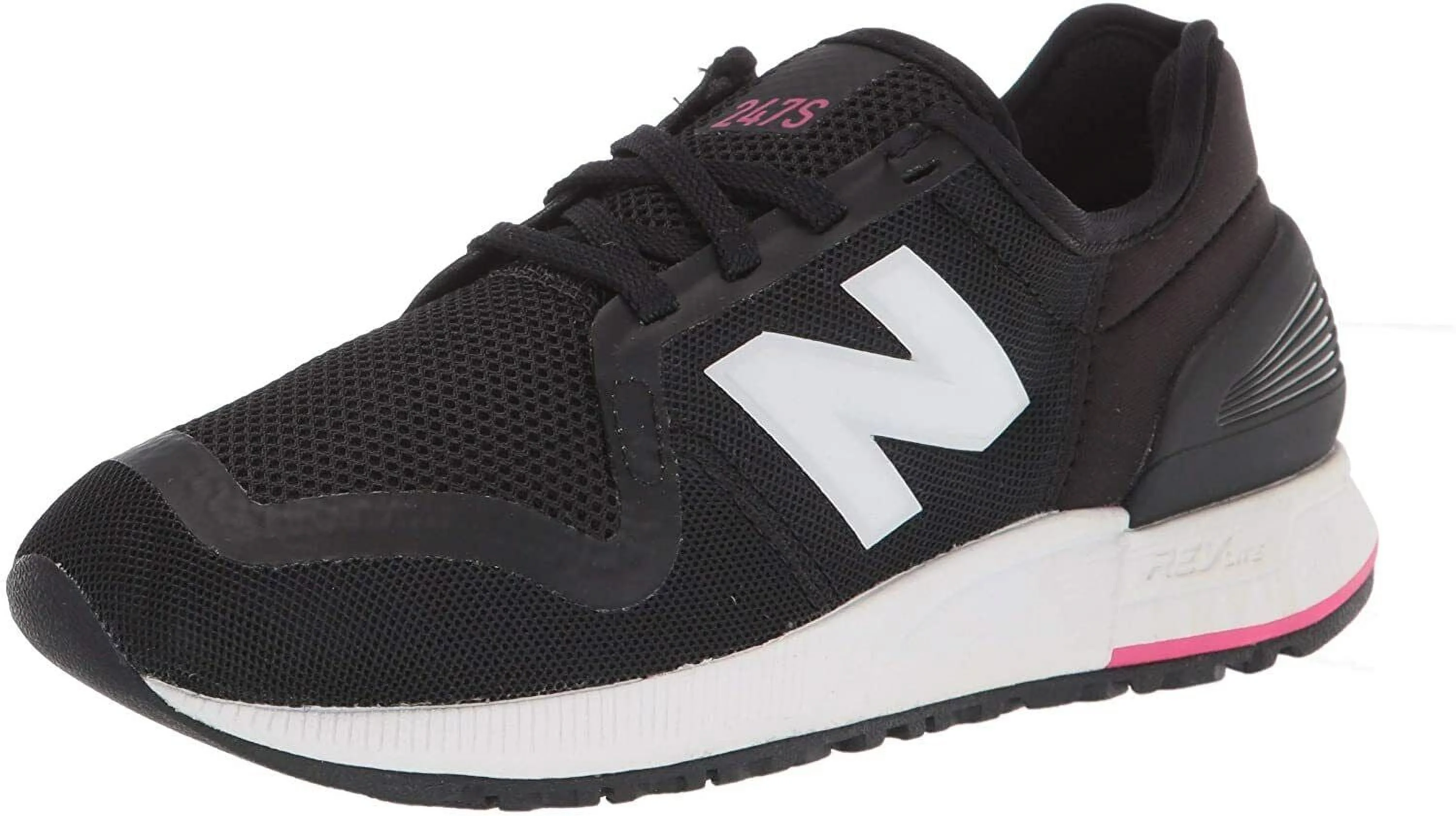 NEW BALANCE 247S LOW TRAINERS SPORTS SNEAKERS WOMEN SHOES BALCK/PINK SIZE 10 NEW