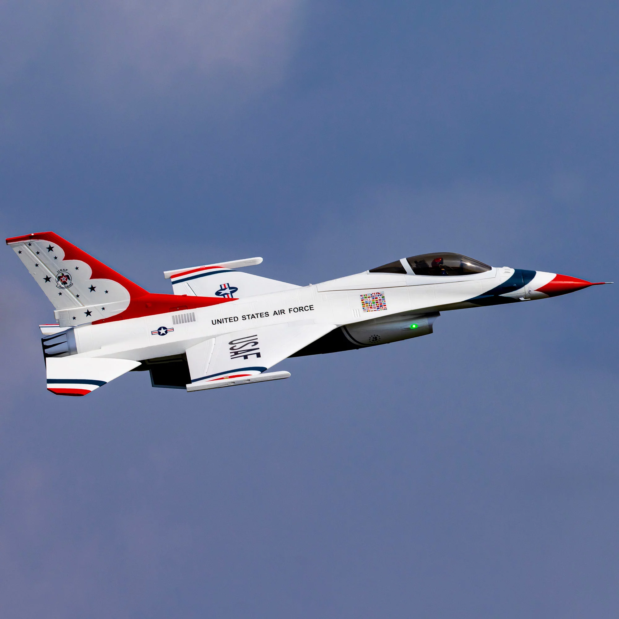 E-flite RC Airplane F-16 Thunderbirds 80mm EDF BNF Basic Transmitter Battery and Charger Not Included with AS3X and Safe Select EFL87950 Airplanes Bind and Fly Electric Airplanes B&F Electric