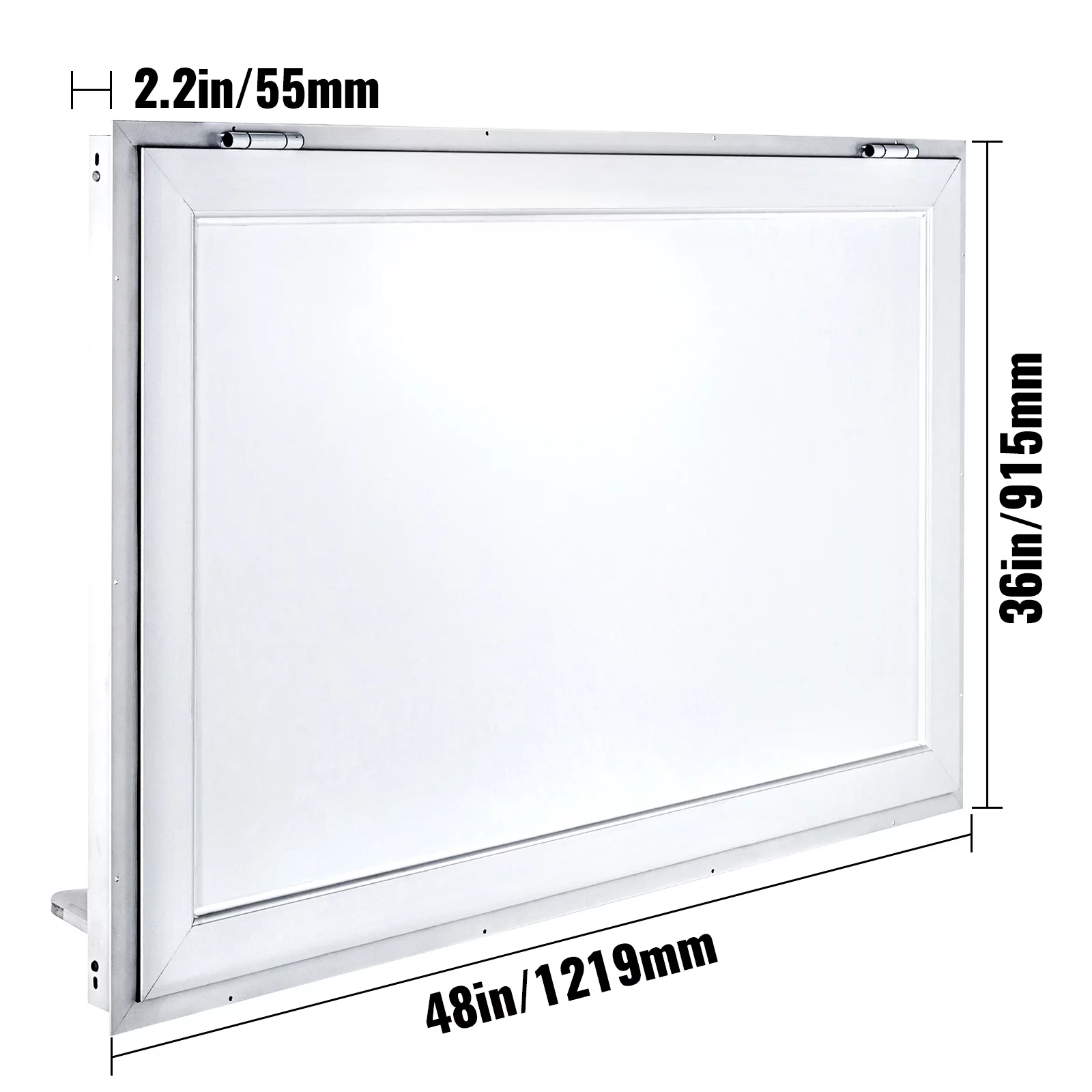 SKYSHALO Concession Stand Window 48 x 36 Inch with Dual Point Fork Lock Handle Concession Stand Service Window with Awning Door Up to 85 Degrees Food Truck Concession Stand Sun Door