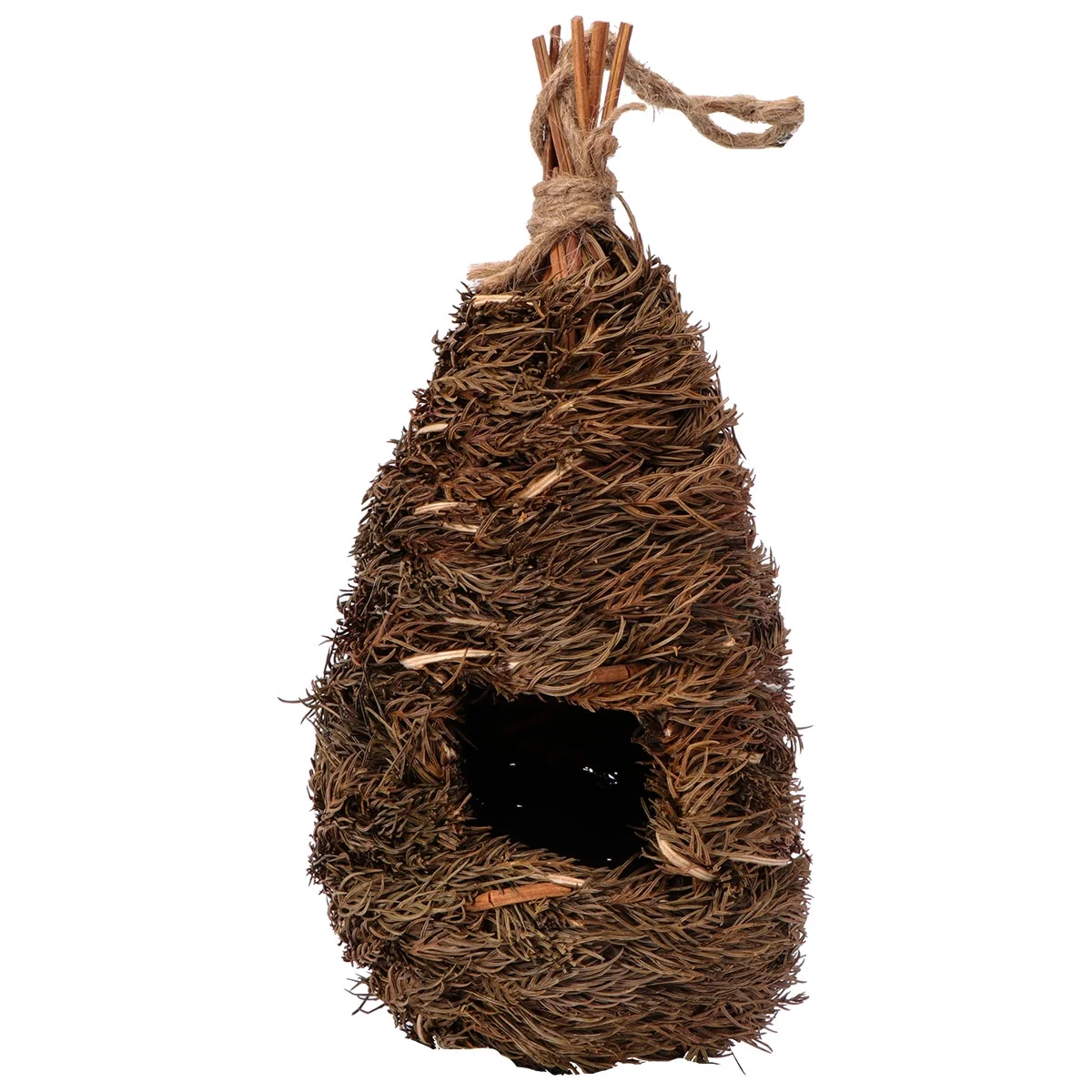 Guichaokj Handmade Bird Nest Creative Gourd Shaped Bird House Garden Decoration Dark Green