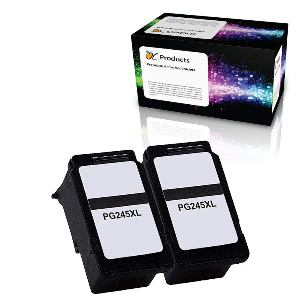 OCProducts Compatible Ink Cartridge Replacement for Canon PG-245XL for Canon MG2520 MG2922 MG2555 MG2920 MX490 iP2820 Printers (2 Black)