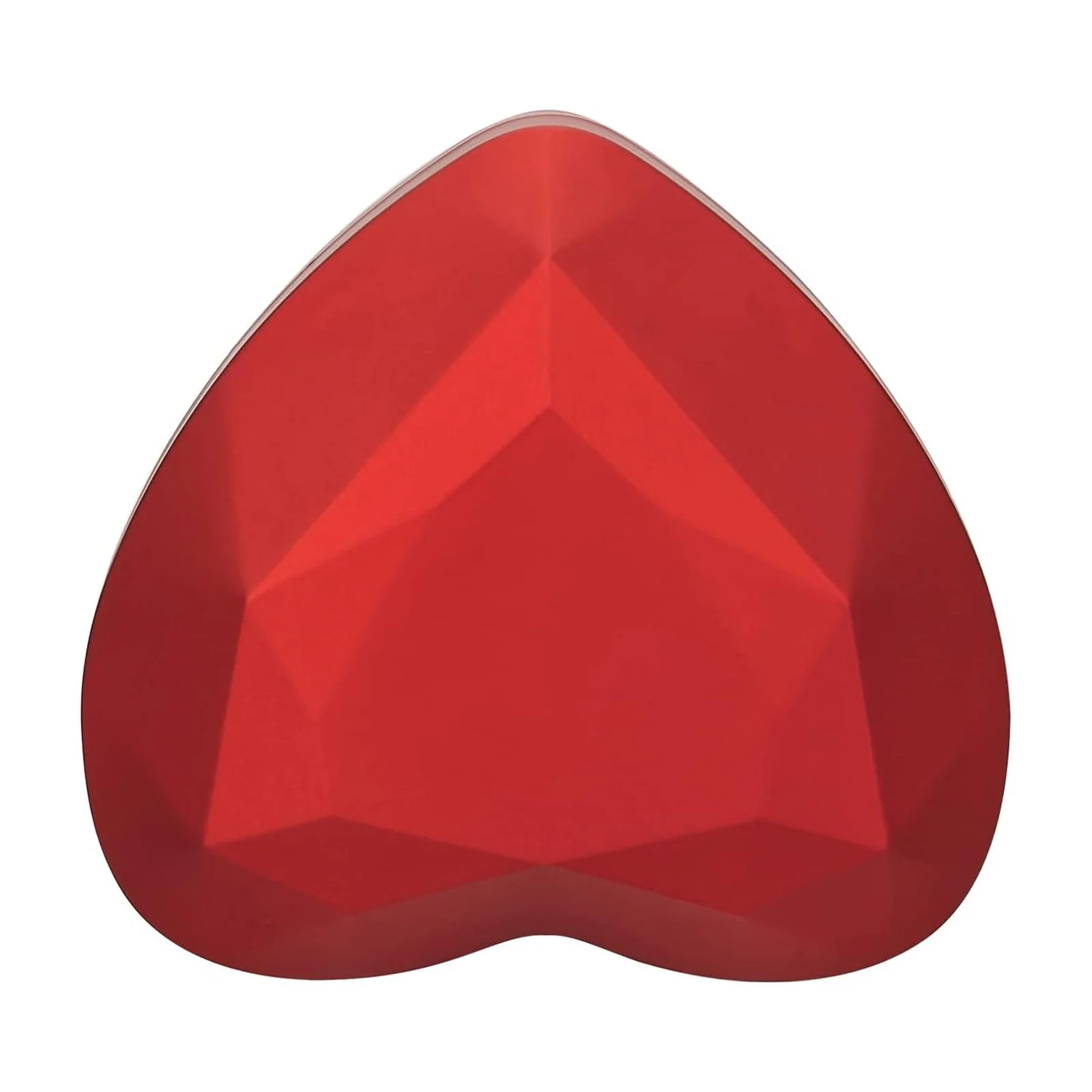 Heart Shaped Ring Box LED Light Engagement Ring Boxes Jewelry Gift Box, Red