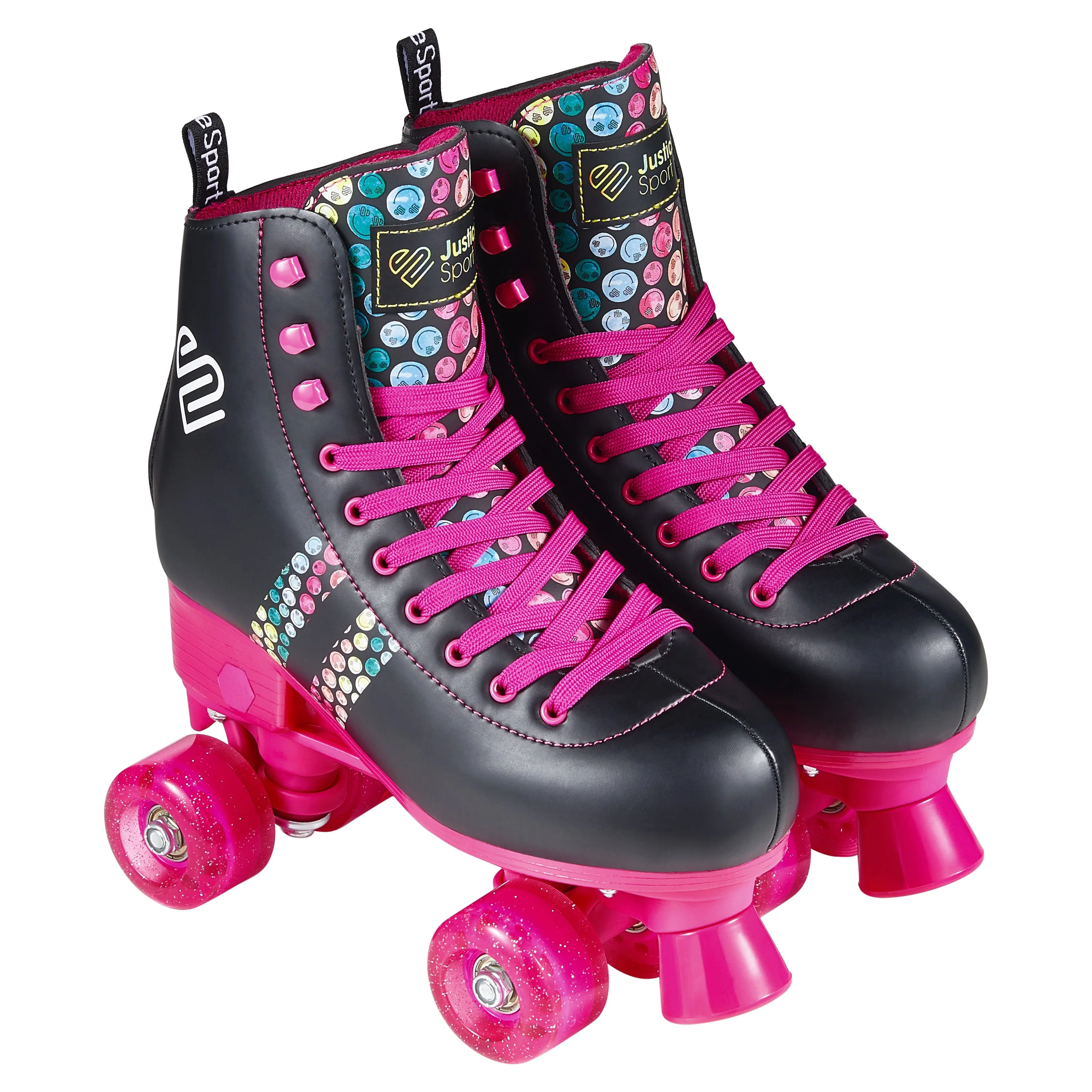 Justice Quad Roller Skates for Girls Ages 5-8, Size 12-2