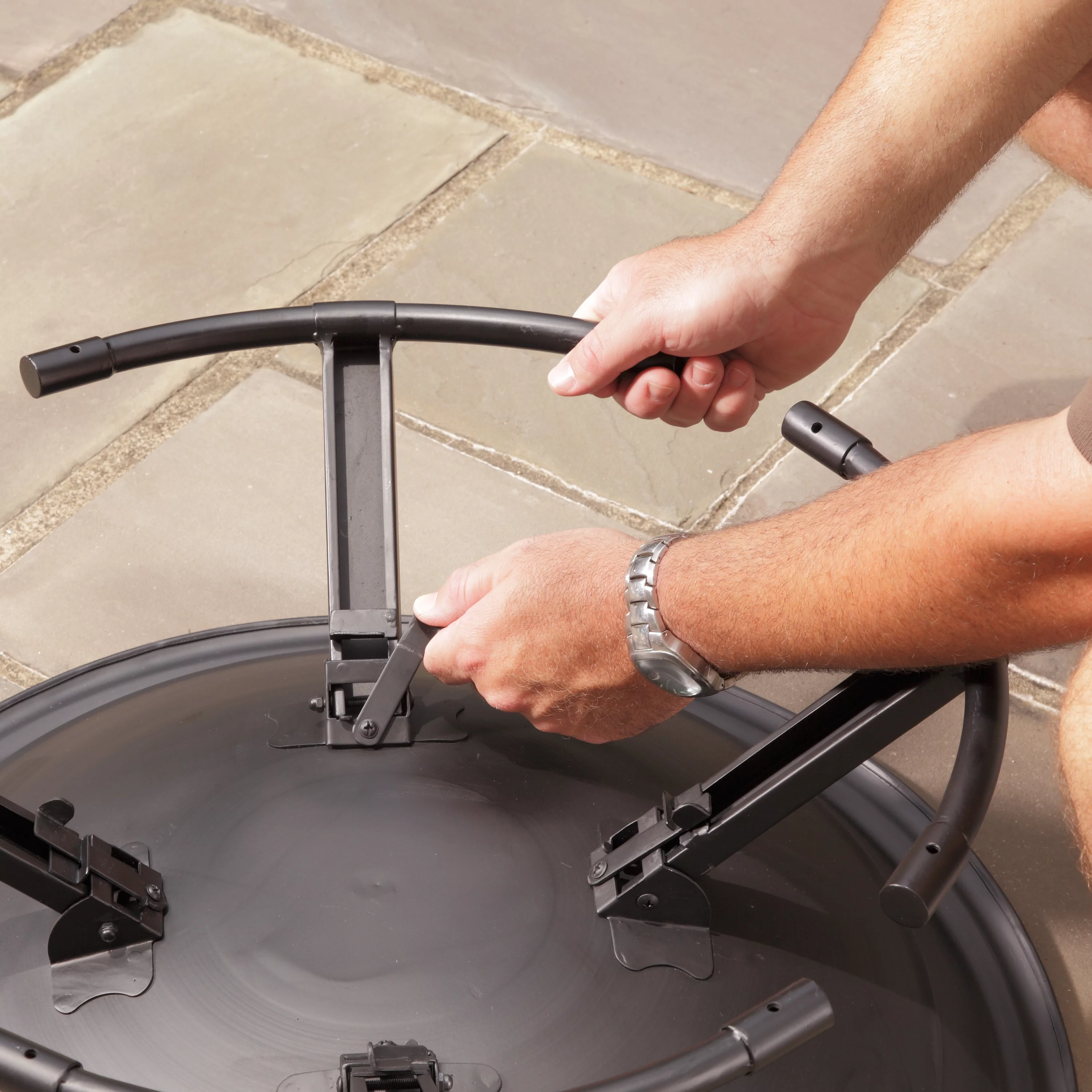 Pleasant Hearth OFW100RFN Stow and Go Wood Burning Fire Pit