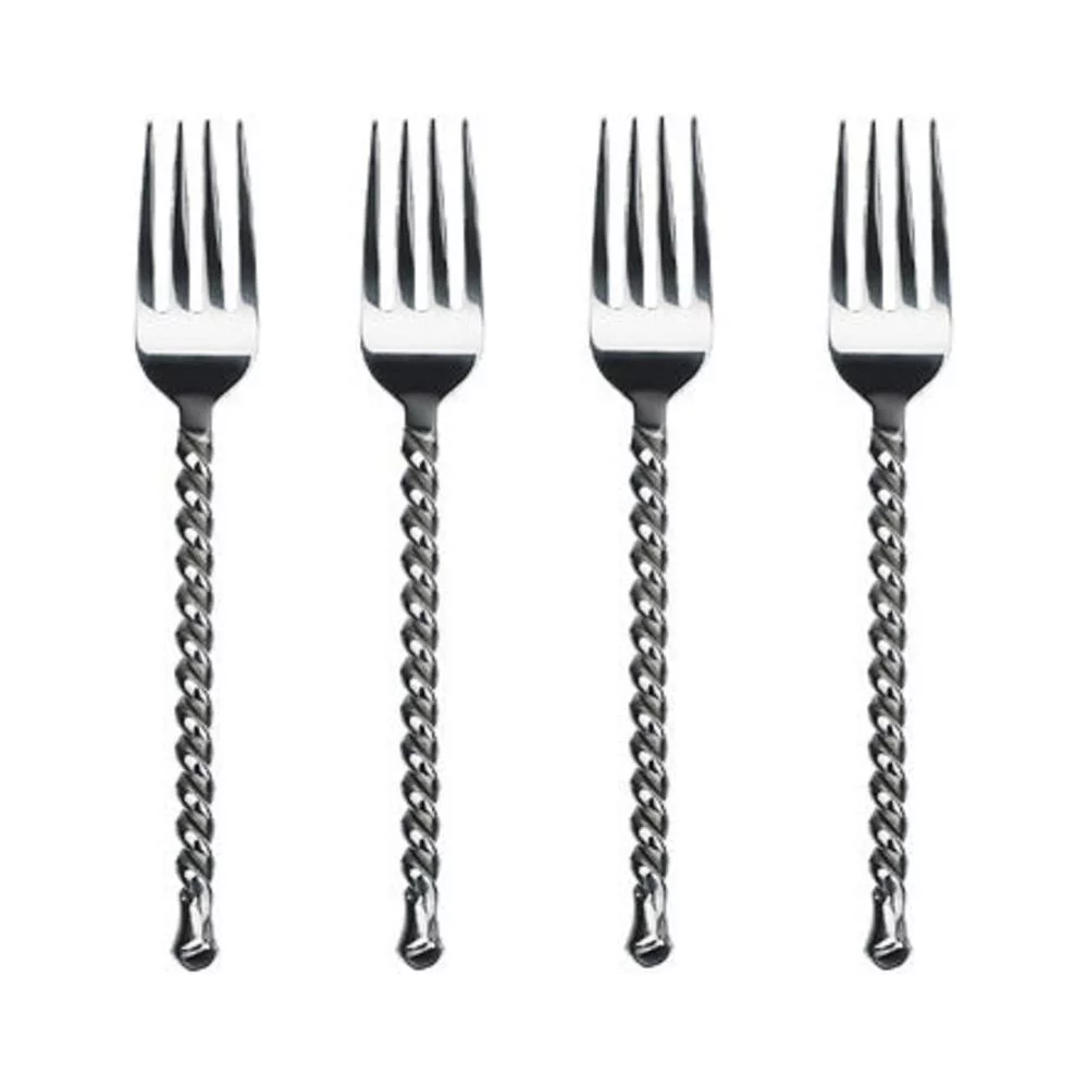 Gourmet Settings Silver Tear 18/10 Stainless Steel Salad Fork (Set of Four)