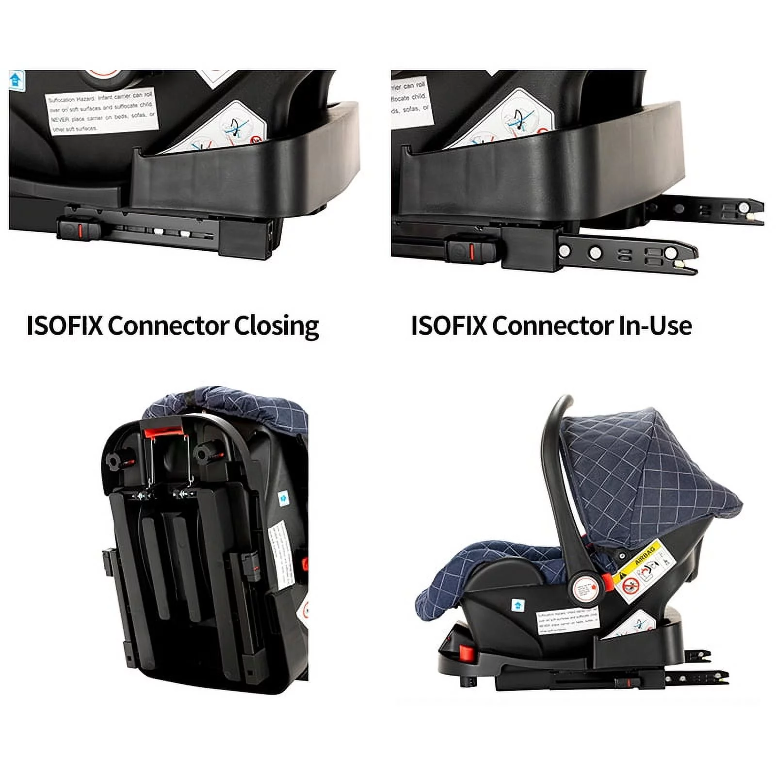 High Landscape Stroller Two-Way Push Newborn Convertible Stroller Bassinet for Infant(Red)