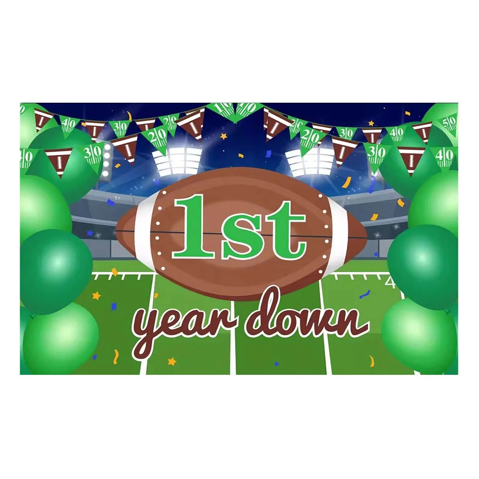 iju7gthy Folding Chairs for Outside with Shade Cover 4th of July Party Rugby Birthday Fabric Sports Rugby Boys Birthday Partyration Banner Hanging Flag